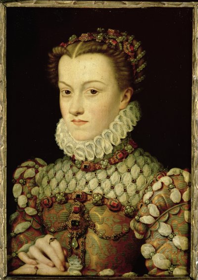 Portrait of Elizabeth of Austria (1554-92) Queen of France, c.1570 by François Clouet